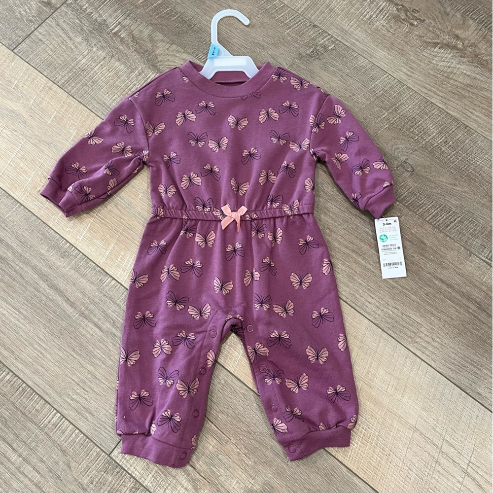 Carter’s Purple Baby Onesie with Butterfly Print